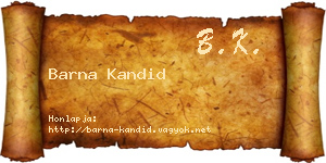 Barna Kandid névjegykártya